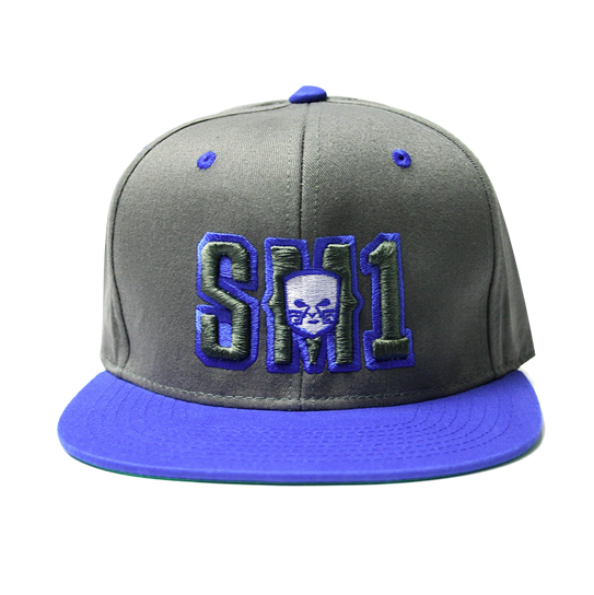 Someone SM1 Snap Dark Grey-Royal hat